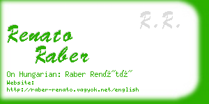 renato raber business card